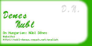 denes nubl business card