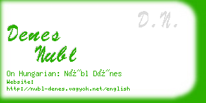 denes nubl business card